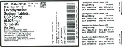 0.025mg 30ct (Label Levothyroxine Sodium Tabs 0 025mg Bpi(10544 247 30) Lannett(0527 1341 10) Rev2   Copy)